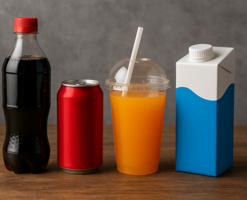 Sugary drinks illustrating sources of added sugar