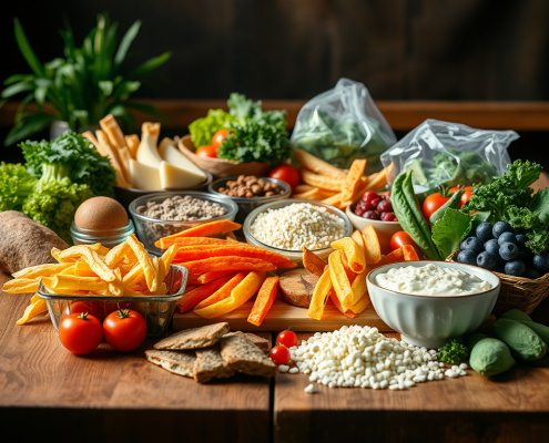 Carb cycling Low carbohydrate foods such as salmon, avocado, eggs, and leafy greens