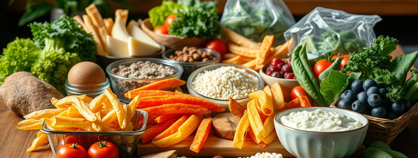 Carb cycling Low carbohydrate foods such as salmon, avocado, eggs, and leafy greens