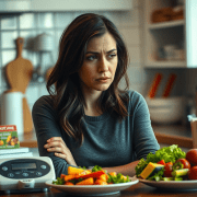 Why most diets fail. Woman practicing mindful eating and portion control to support long-term weight management Why most diets fail. Woman practicing mindful eating and portion control to support long-term weight management